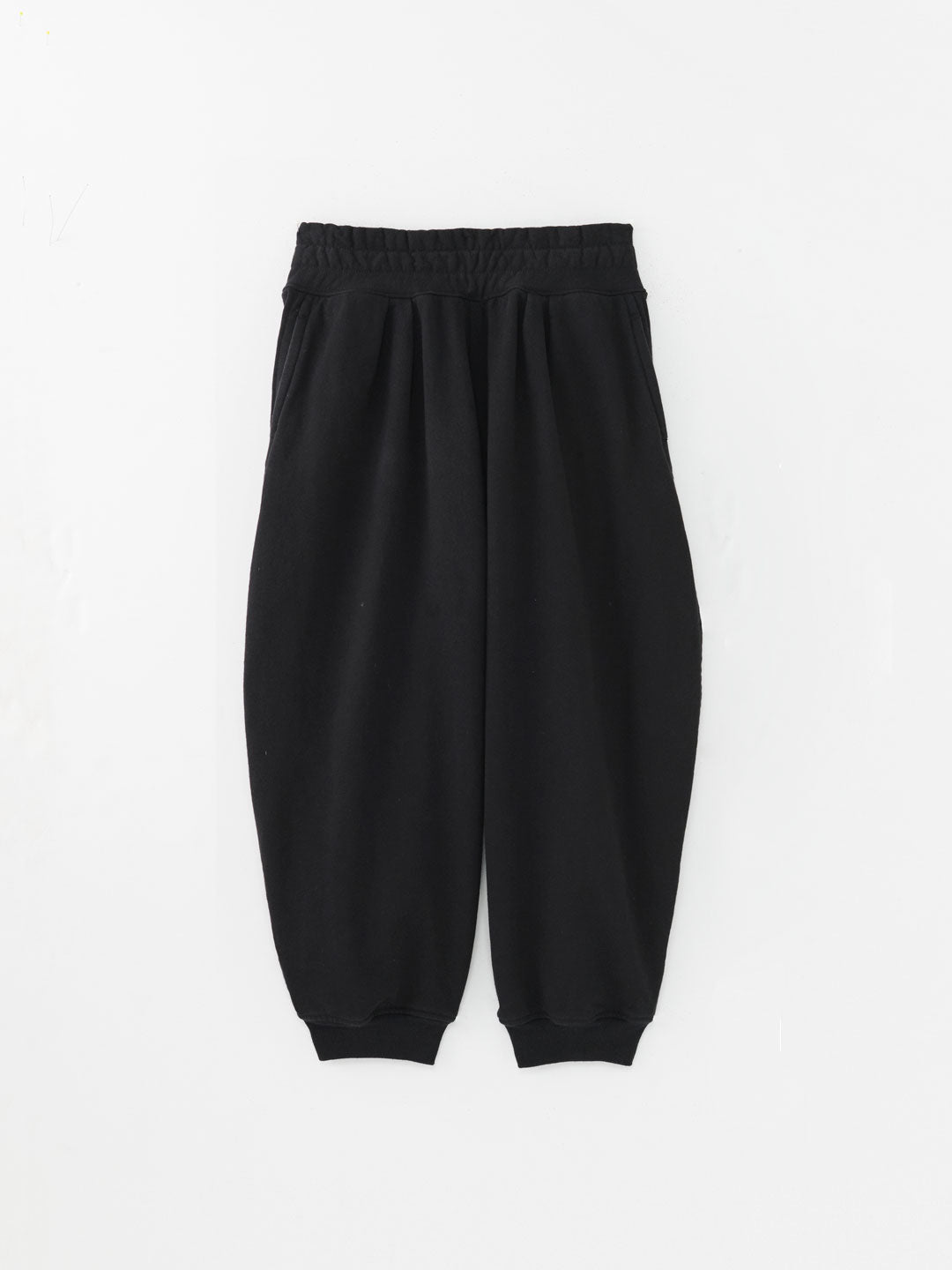 PLEATED SWEAT PANT : BLACK