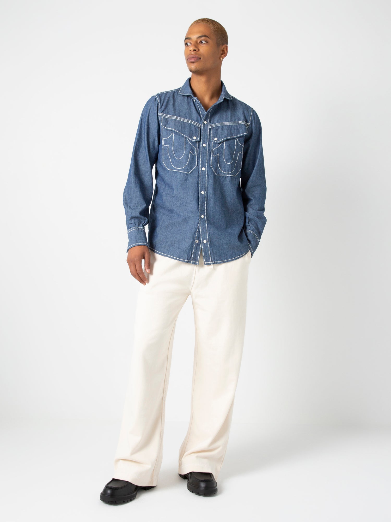 Western Snap Shirt Chambray Xs / Denim